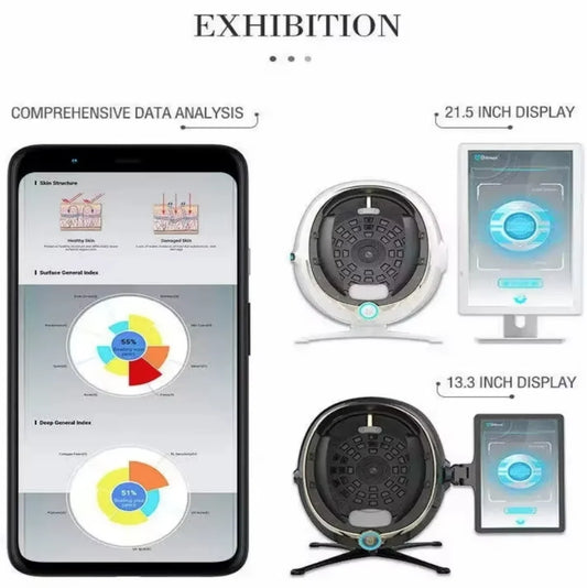 3D Skin Scanner Care Facial Analyzer Monitor Machine Magic Mirror Portable Testing English Detector Face Camera Test Analysis
