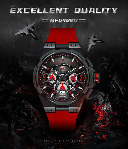 MINI FOCUS Multifunction Quartz Watches for Men Top Brand Luxury Silicone Sport WristWatch Man Clock Fashion Chronograph Watch