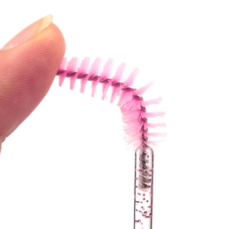 HOT 5/25/50pcs Mascara Wands Applicator Cosmetics Eyelash Brush Comb Crystal Eyelash Brushes Makeup Beauty Wholesale Eye Brush