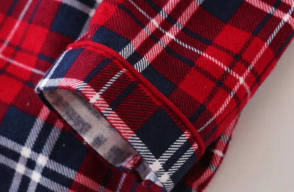 Nightgown 100% Brushed Cotton Nightshirts Women's Sleepwear Long Sleeve Plaid Winter Oversize Sleep Dress Women Home Clothes