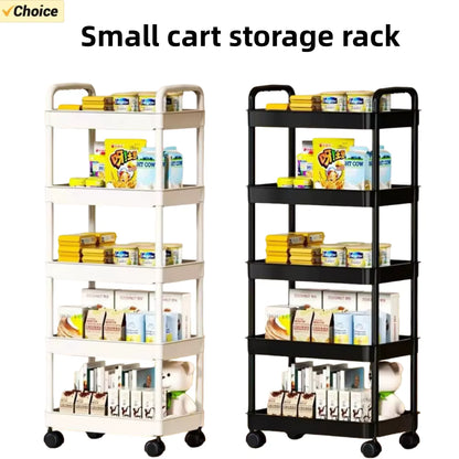 5-layer Kitchen Storage Shelf,mobile Trolley,floor Standing Multi-layer Storage Rack