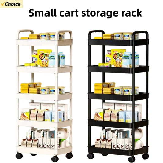 5-layer Kitchen Storage Shelf,mobile Trolley,floor Standing Multi-layer Storage Rack
