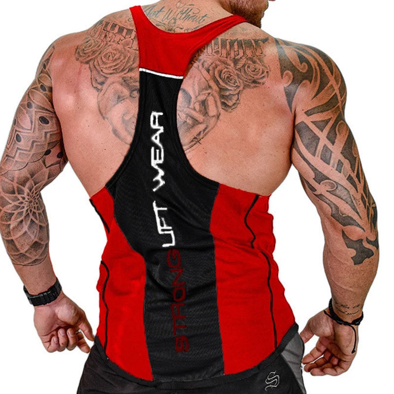 Fashion New Men's Vest Sports Fitness Sleeveless Vest Summer Casual Oversized Men's Top Y2K Style Breathable and Refreshing Vest