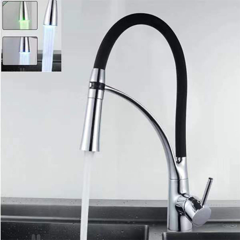 304 Stainless Steel Pull-Down Kitchen Faucet (Home Use)