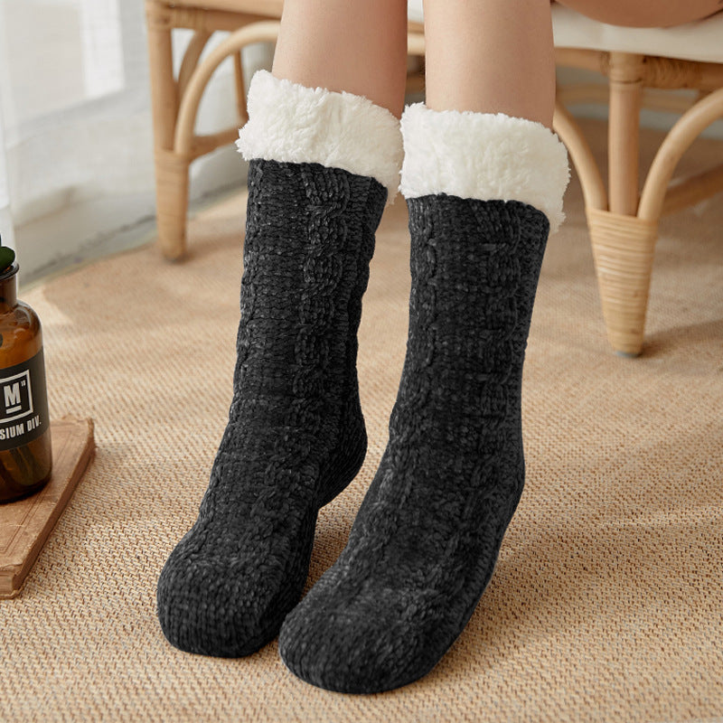 Plus Velvet Ladies Winter Warm Floor Sleeping Socks
