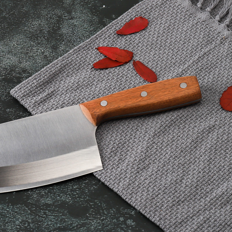 Stainless Steel Multi-Purpose Knife with Wood Handle