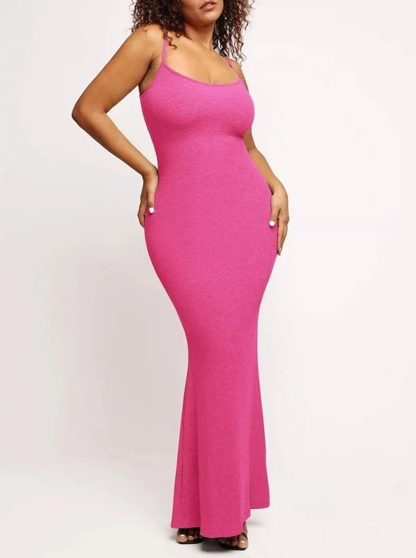 Slim Women's Dress with Body Shaping Design