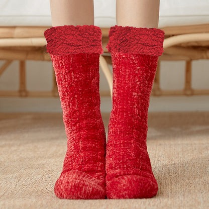 Plus Velvet Ladies Winter Warm Floor Sleeping Socks