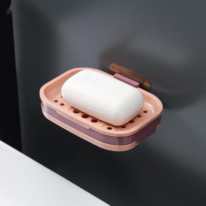 Double Layer Soap Box with Drainage for Travel Use