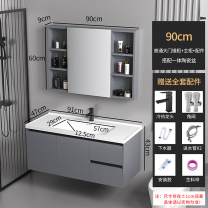 Elegant Drawer Bathroom Cabinet with Ceramic Sink Combo