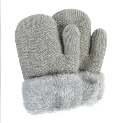 Winter Woolen Knitted Gloves for Men, Women, and Kids