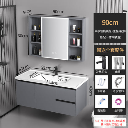 Elegant Drawer Bathroom Cabinet with Ceramic Sink Combo