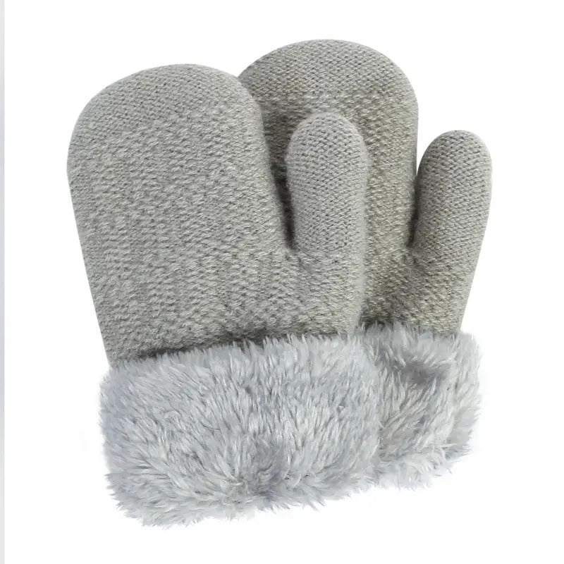 Winter Woolen Knitted Gloves for Men, Women, and Kids