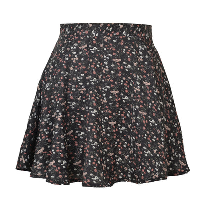 Floral High Waist Chiffon Umbrella Skirt for Women