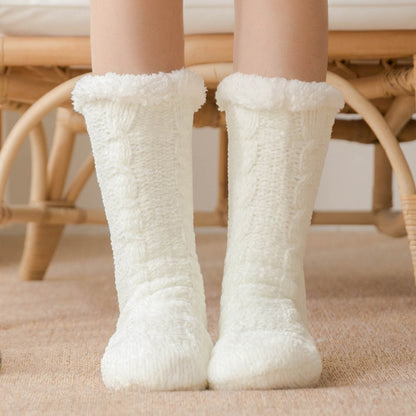 Plus Velvet Ladies Winter Warm Floor Sleeping Socks