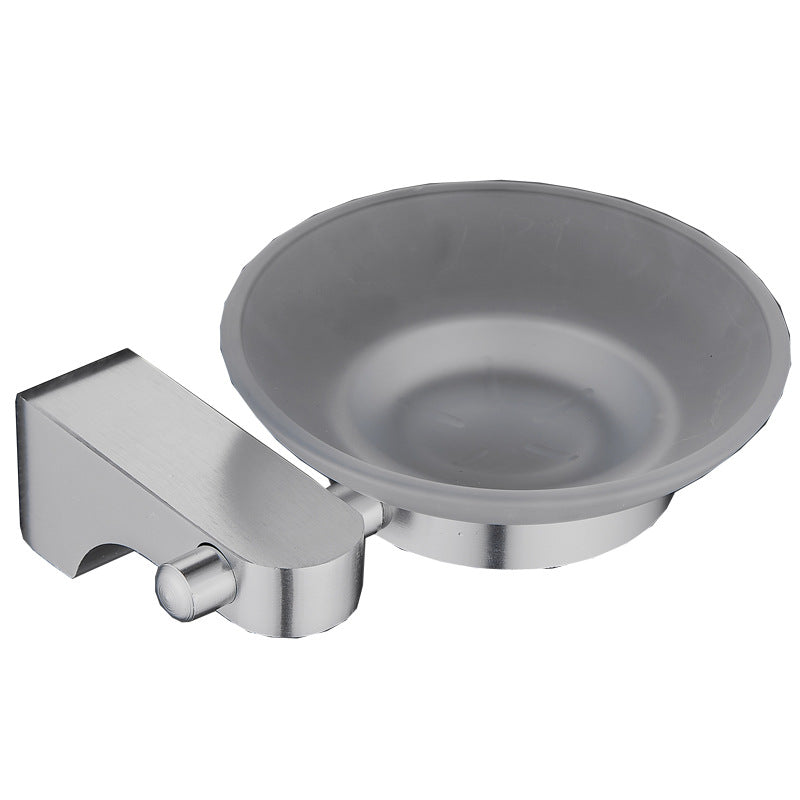 Aluminum Bathroom Accessory Set with Towel Rack and Hooks