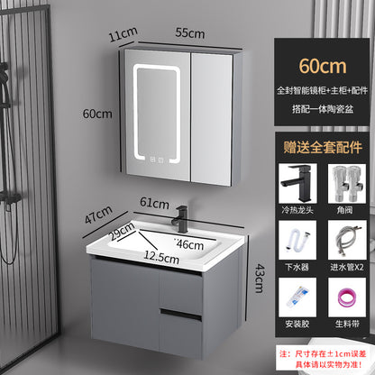 Elegant Drawer Bathroom Cabinet with Ceramic Sink Combo